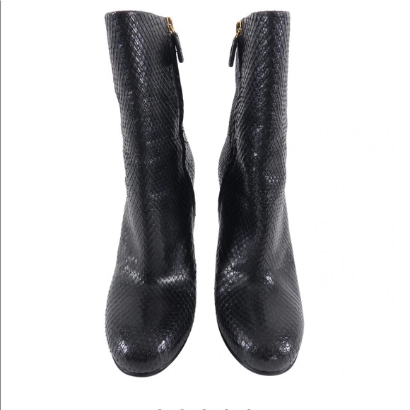 Gucci Python Black Ankle Booties Size 38.5 - Picture 2 of 5